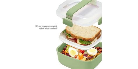 stackable metal lunch box|goodful stackable lunch box container.